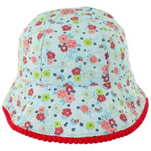 (Blue, 1-2yrs) SSP Hats Flower Cotton Sun Hat