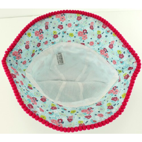 (Blue, 1-2yrs) SSP Hats Flower Cotton Sun Hat 2