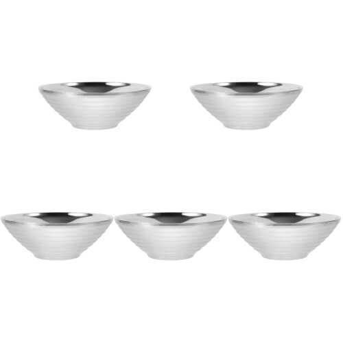 5Pcs Stainless Steel Noodle Bowls Multi-Function Mixing Bowls