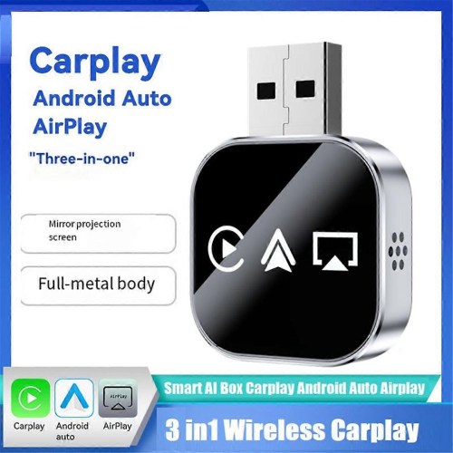 3 In1 Wireless Carplay Adapter USB Dongle Plug and Play B PP 1