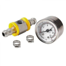 Uniwersalny wskaźnik ciśnienia paliwa 1/8 Npt (140 psi) z przewodem paliwowym 3/8 cala, czujnik ciśnienia paliwa TH H_M