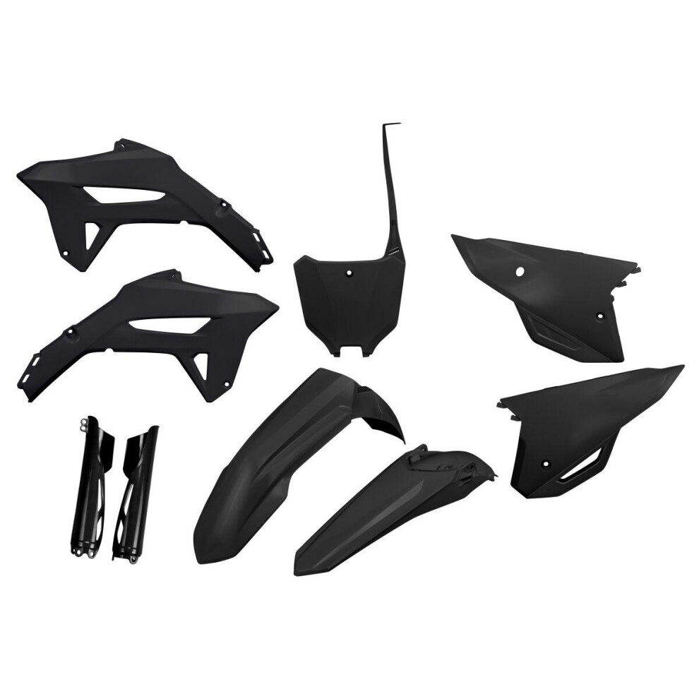 Ufo Black Plastics Kit For Honda Crf250r 2022-2024