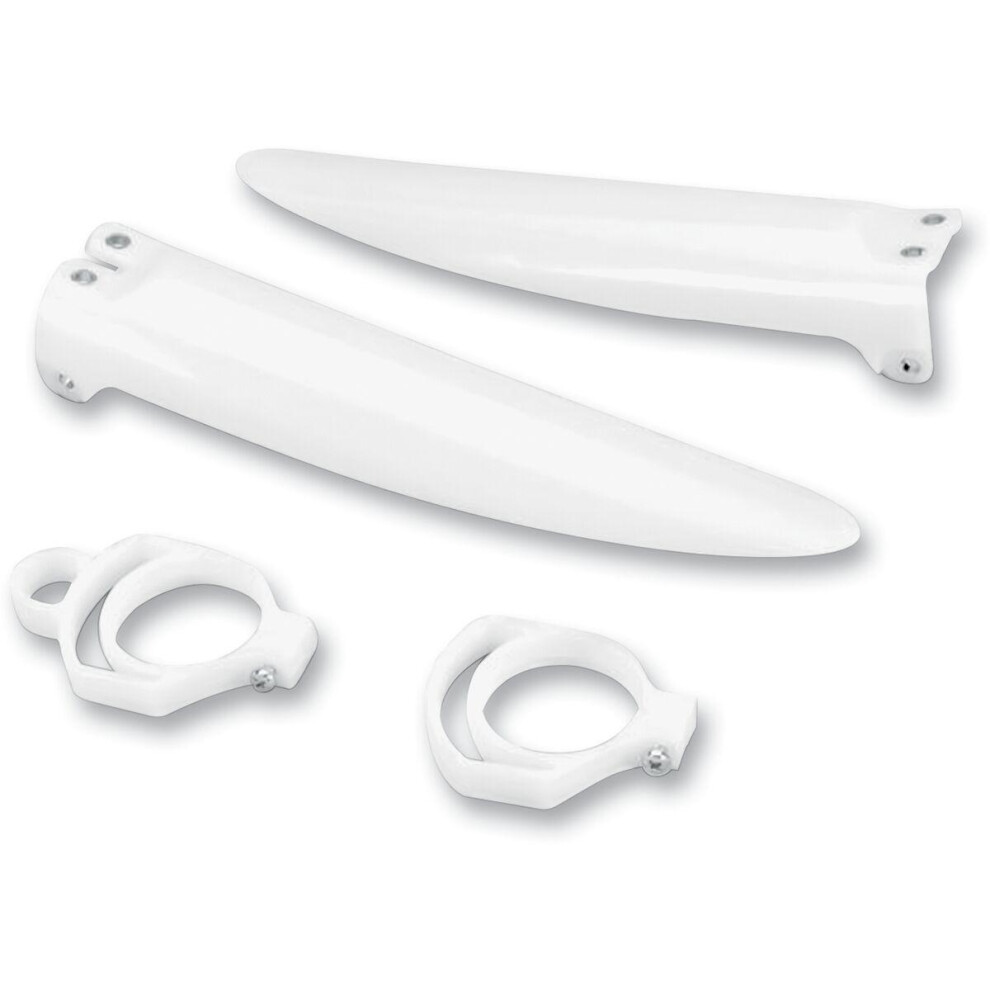 Ufo White Fork Guards For Kawasaki Kx 85 2001-2006