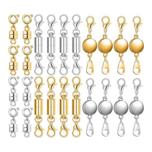 24 Stück, 3 verschiedene magnetische Halskettenverschlüsse, magnetischer Verschlussverbinder, Verriegelungsverschluss, Verlängerung_M