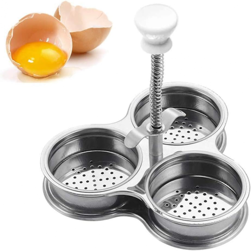 Egg Boiler Poached Egg Three Grid Stainless Steel Egg Boiler Egg Boiler Steamer