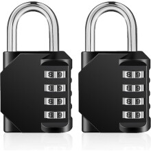 4-Digit Code Padlock, Locker Padlock compatible with Sports, School, College Locker Room, Code Padlock compatible with Locker, Garden Shed (