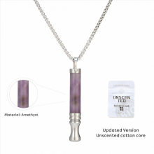 (Ametista - con confezione regalo) Collana antistress Breathlace Collana anti-svapo per smettere di fumare