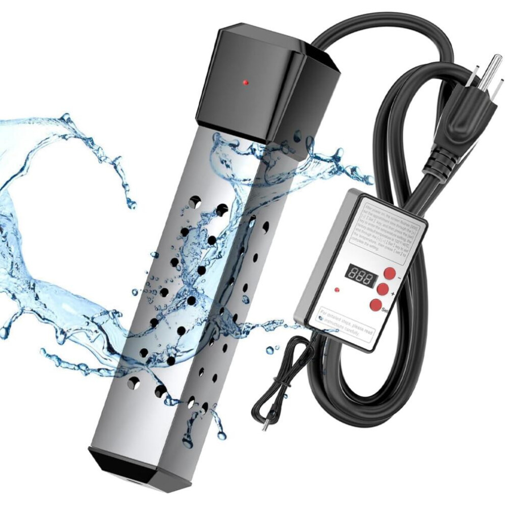 2000W Pool Heater Compatible With Inflatable Above Ground Swimming Pool, Immersion Water Heater Compatible With Bathtub With Thermostat 6485316866955