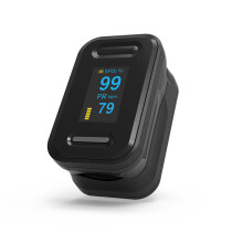 (Black)LED Blood Glucose and Blood Oxygen Monitor Smart Portable Blood Glucose Testing Kit for Elderly Home Travelers