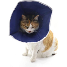 Zachte kattenherstelhalsband, kattenkegelhalsband, Elizabeth-halsband van niet-geweven stof, beschermende wondgenezende halsband speci