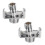 2x Adjusting The Angle Of Intake Pipe Copper Shower Head Angled Curved Foot Eccentric Screw Corner 1