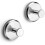 2Pcs Suction Cup Hooks Storage Hangers 11lbs Load-capacity Rust-Proof Polished 1