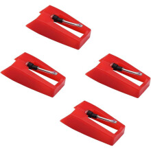4-pack Ruby platenspelernaald, platenspelernaald, vervangende grammofoonnaald voor vinylplatenspeler