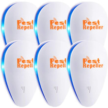 Repellente per parassiti ad ultrasuoni, set da 6 pezzi, repellente elettronico da collegare alla presa per interni, contro pulci, i