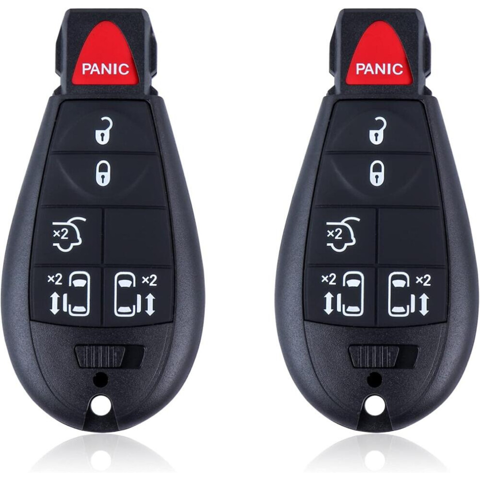 2Pcs Car Key Fob Keyless Entry Remote Fits Chrysler Town And 6485316870259