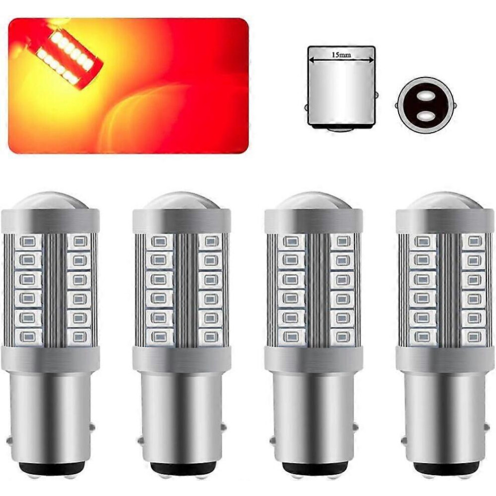 X 1157 Bay15d Led Bulb Super Bright 6000K 5630 33 Smd Canbus Brake Bulb 12V Red/Light 6485316867709