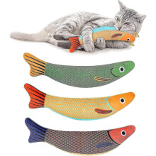 Catnip Toy, 3pcs Cat Chew Toys, Bite Resistant Catnip Toys With Bell Inside, Plush Cartoon Kitten Teething Interactive Toy