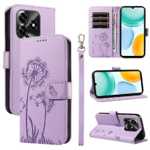 () Compatible With Honor X5C Flip Case With Card Slots And Wrist Strap Dandelion Print Leather Phone Case Stylish And Protective