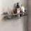 2Pcs Bathroom Aluminum Shelf Shower No Drill Wall Mounted Organizer Rectangular Storage Rack 2