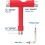 AURA Skateboard Tool, T Bone Roller Skate Tool , Multi T Tool compatible with Skateboard ,T type Tool (Red) 2