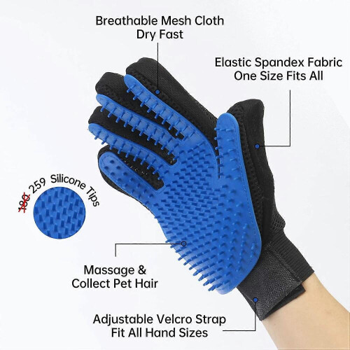 Haustierpflegehandschuh, Haustiermassagehandschuh (ein Paar) 2