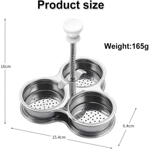 Egg Boiler Poached Egg Three Grid Stainless Steel Egg Boiler Egg Boiler Steamer 1