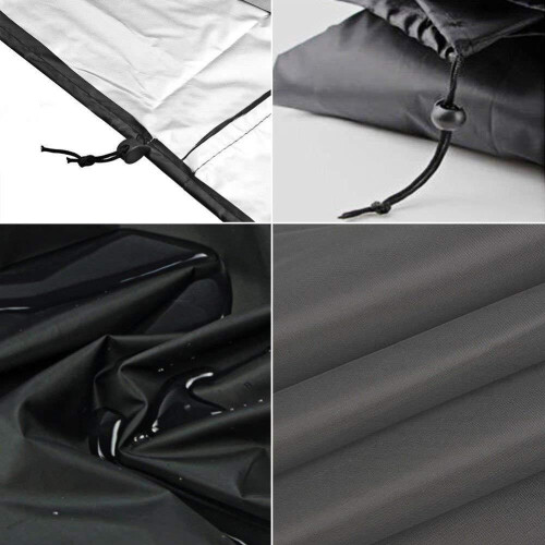 Cubierta de mesa rectangular para patio de alta resistencia, 600D, resistente, compatible con mesas y sillas de comedor para exteri 2