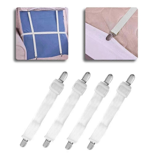 8pcs/Set Elastic Sheet Clips Double End Clips Fixed Suspender 2