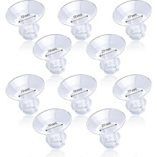 10pcs Silicone Flange Inserts 21mm Compatible With Medela/Spectra Pumps