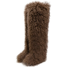 Nonslip Soles Women's Thigh High Winter-thigh high dark brow 43