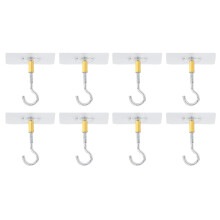 8pcs Invisible Ceiling Hooks Adhesive Mounts For Curtains-A
