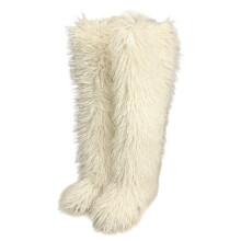 Durable Nonslip Women's Thick Faux Furs-Thigh high apricot 37