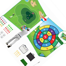 Golf Training Pad with Sticky Ball Ground Stakes Secure Outdoor