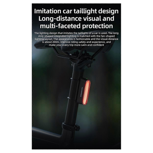 IPX6 waterdicht magnetisch fietsachterlicht, oplaadbaar type - CH H_M 2