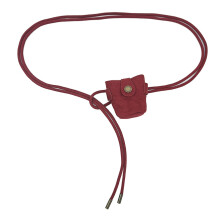 Slim Adjustable Retro Suedes Belt For High Waist Bottoms-Red