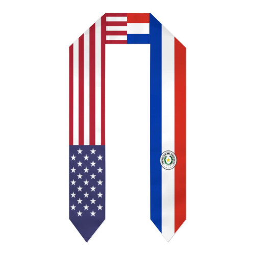 Graduation Sash with Colorful Flags Pattern Ceremony-A SS6