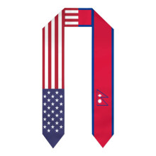 Comfortable Graduation Sash Flag Pattern Ceremony Stole-B SS2