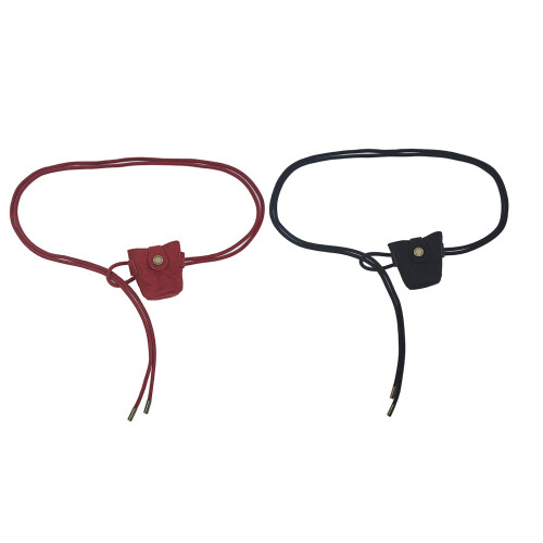 Adjustable Thin Suedes Belt Retro Style Slim Waist Strap-Black 1