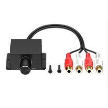Auto Audio VerstäRker Bass Level Fernbedienung LautstäRkeregler 2RCA Stecker und Buchse Eingang und Ausgang Auto LautstäRkeregler