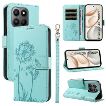 Compatible with Honor X7D Flip Case with Card Slots And Wrist Strap Stylish And Protective Dandelion Print Leather Phone Case