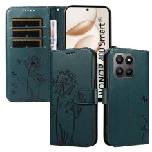 Compatible with Honor 400 Smart Flip Case with Card Slots And Wrist Strap Stylish And Protective Dandelion Print Leather Phone Case