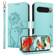Compatible with Google Pixel 10 Pro XL Flip Case Dandelion Print Leather Phone Case with Card Slots And Wrist Strap Stylish And Protective