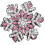 Attractive 3D Snowflake Brooch Rotating Feature Alloy Easy-Pink 1