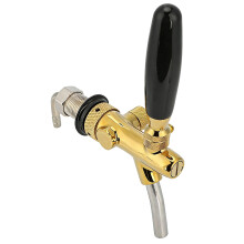 Brasses Construction Beer Tap For Wall Mounting Flows-Gold