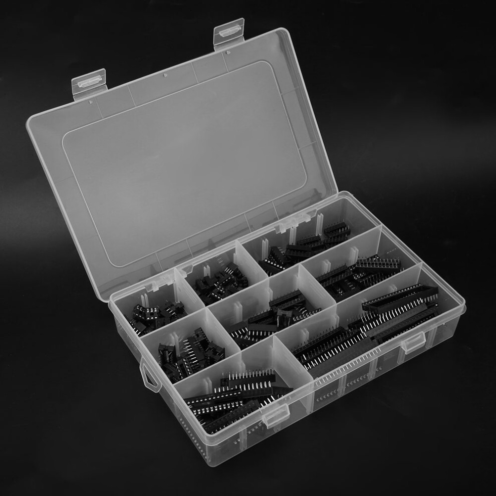 122 Pcs 2.54mm IC Socket Assortment 6-40 DIP