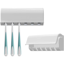 Porte-brosses à dents mural à 6 emplacements, organiseur de brosses à dents pour miroir de camping-car avec couvercle, support de rang