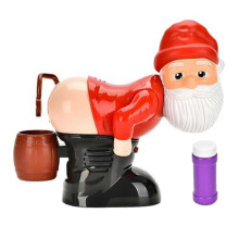 Funny Santa Bubble Blowing Machine with Flashing Lights&Music, Christmas Bubble Blower for Outdoor&