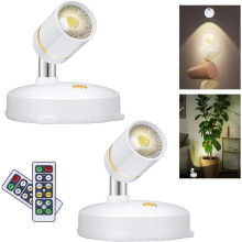 Wireless Spot Lights Battery Operated Picture Lights Mini Accent Lights Indoor Dimmable Led Spotlight With Remote Stick On Anywhere Rotata
