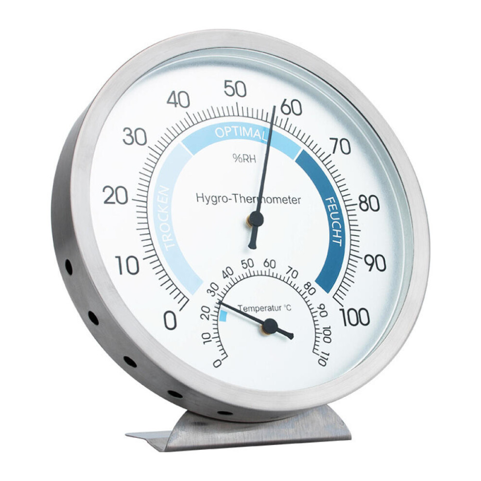 Indoor Analog Hygrometer Thermometer - High Quality Stainless Steel Humidity Meter And Room Thermometer For Reliable And Comfortable Indoo