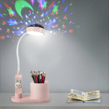 Desk Lamp Kids Bedside Lamp W/ Pen Holder Dimmable Rechargeable Led Reading Lamp[PB]